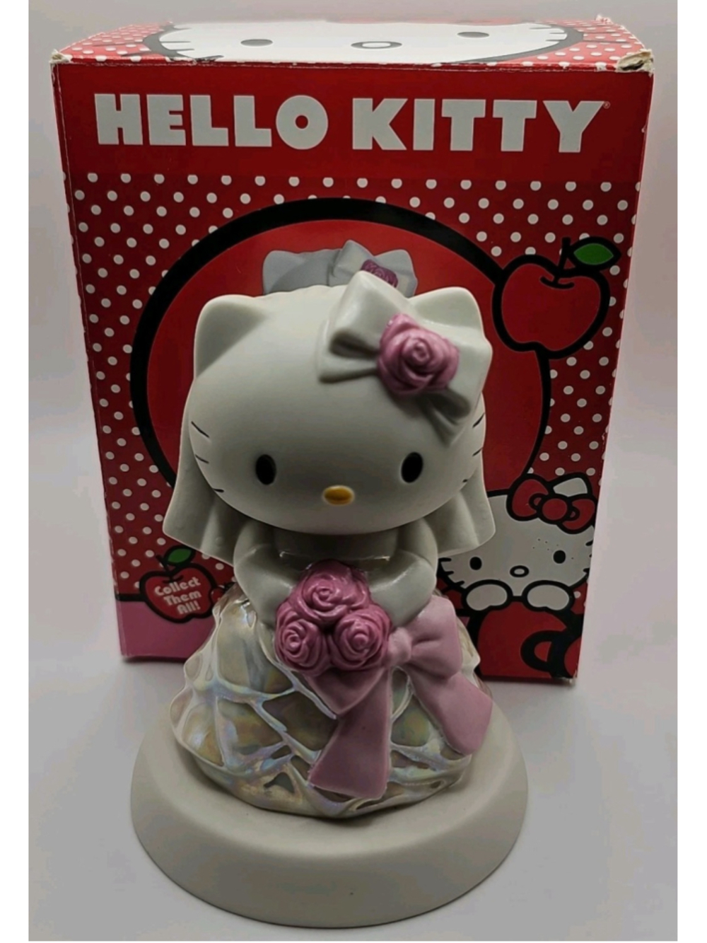 Hello Kitty Bride Holding Rose Precious Moments 2012 In Box 8123005 Porcelain